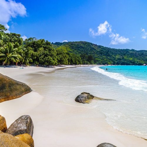 beach-surrounded-by-sea-rocks-greenery-sunlight-praslin-seychelles (1)